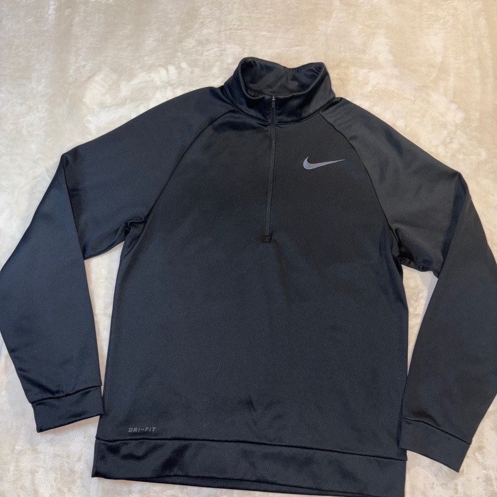 Nike Therma-FIT 1/4 Zip Pullover Mens Small Black Dri-FIT Fleece 917491-010